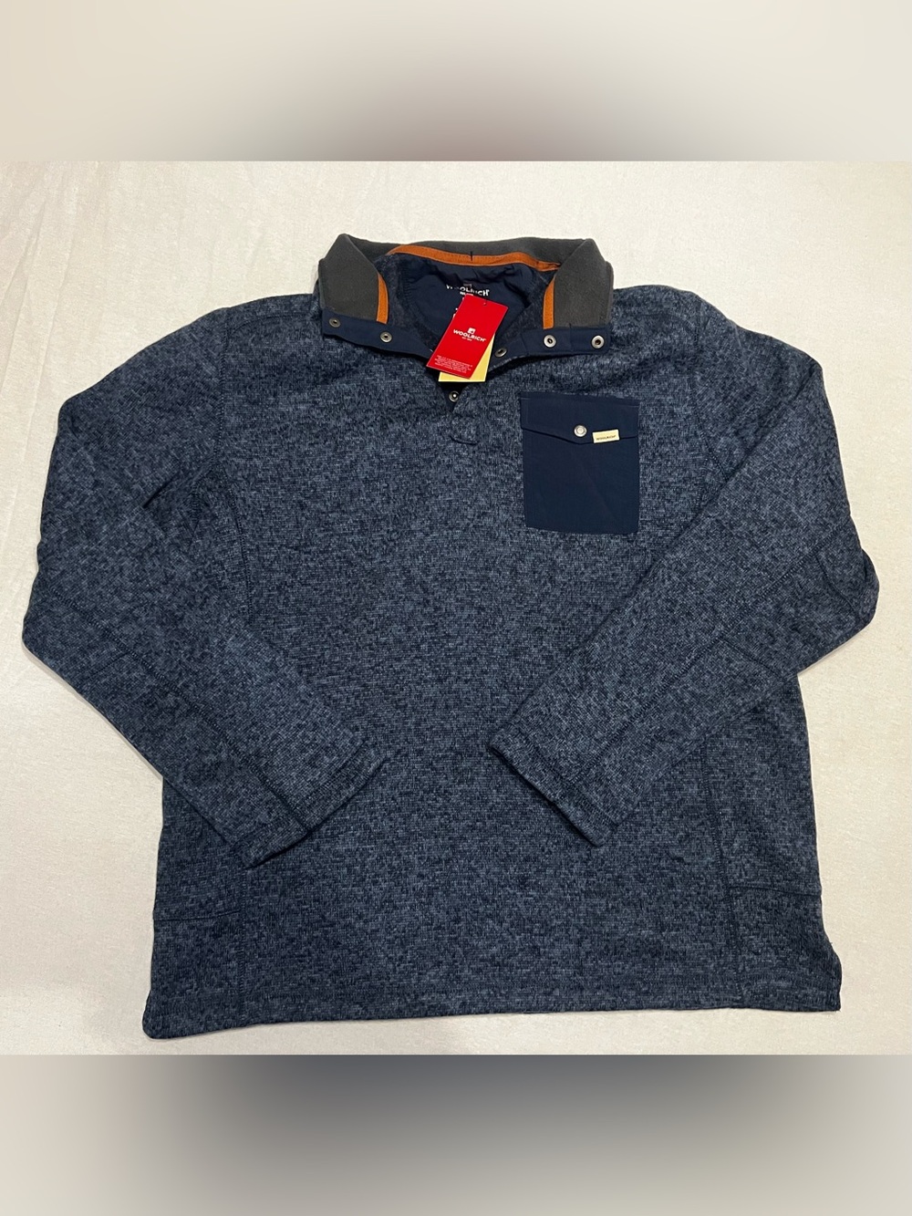 Woolrich Preppy Old Money Snap Neck Fleece Pullover NWT
